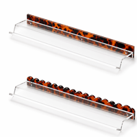 Support magnétique en acrylique transparent pour Mahjong, bord ondulé droit, 9 couleurs, 17,5-20 pouces, 2-en-1, accessoires de Mahjong américain, personnalisable OEM ODM