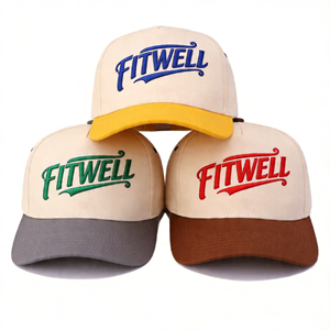 Casquette de baseball en coton à 5 panneaux avec broderie personnalisée du logo - Product Image 4
