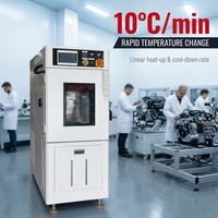 Cámara de Cambio Rápido de Temperatura de 80L 10 ° C/min -40 a 150 ° Cámara de Prueba de Temperatura y Humedad Programable por Computadora para Baterías de Automóviles