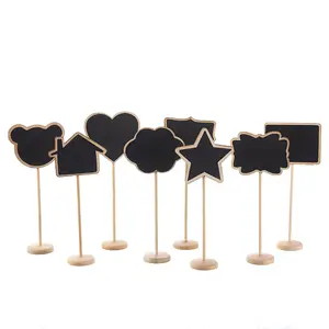 Cadre en bois petit bois mini tableau noir étiquettes de tableau noir signes étiquettes conseil avec chevalet support décorations de mariage de fête