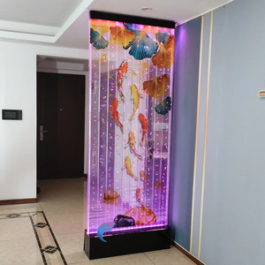 Hone Decor LED Light Aquariums <b>Dividers</b> Decoration Acrylic Dancing Water Fountain Bubble Wall Panel Movable Modern Design - Product Image 4