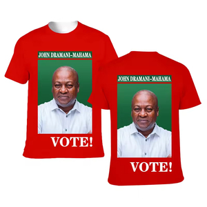 Customizable 100% Polyester Political <strong>Pre</strong>-Election T-Shirts Full Color <strong>Heat</strong> <strong>Transfer</strong> <strong>Printing</strong> Character Campaign Souvenirs - Product Image 1