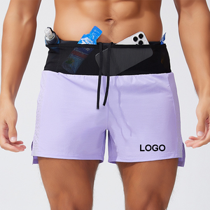 กางเกงขาสั้นออกกำลังกายกีฬาวิ่งมาราธอนของผู้ชายแห้งเร็วพร้อมกระเป๋าตาข่าย - Product Image 1