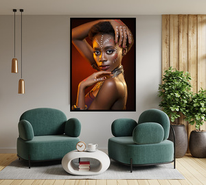 Portrait De Style Plat De Belle Femme Africaine Ethnique. Illustration