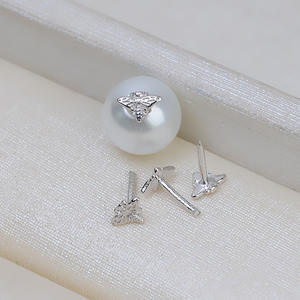 S925 Silver Bee Plug <b>Concealer</b> 10 DIY Accessories Baroque Through-Hole Bead Plug 6mm Jewelry Spacers for Making 1953 Material - Product Image 4