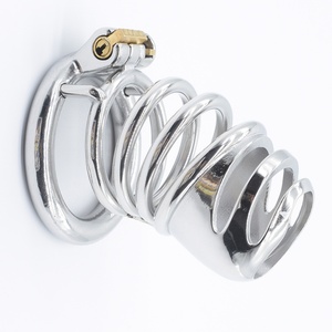 FRRK-15B Jaula de Castidad Masculina Grande de Acero Inoxidable, Jaula de Castidad Resistente y Cómoda con Candado, Jaula para Pene Grande BDSM para Hombres - Product Image 4