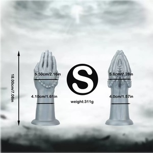 11 CM Männliche Silikon Doppelhand Kombinierte Insertion Anal Plugs Spielzeug Riesen faust Übergröße Dicker Arm Masturbation Sexspielzeug - Product Image 3