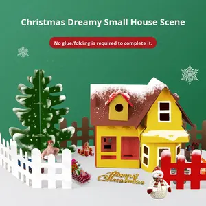 Casa de Papel DIY Hecha a Mano, Kit Creativo de Ensamblaje, Casa de Juegos para Niños, Unisex, 10x10x10cm - Product Image 2