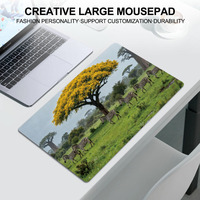 Tapis de bureau XXL personnalisé, surface sublimée, antidérapant, imperméable, en caoutchouc, avec surpiqûres sur les bords, tapis de souris pour jeux