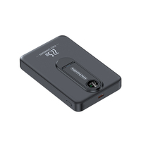 Batterie externe magnétique ultra-fine en alliage d'aluminium 10000 mAh, charge rapide PD 22,5 W, chargeur portable Type-C Li-Polymère