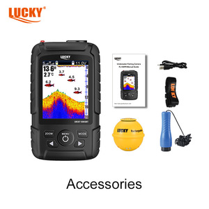 Détecteur de poissons pour la pêche sur glace Lucky Ice Fishing, sonde double filaire et sans fil, écran couleur, sonar, profondeur 0,6m-73m, rechargeable - Product Image 2