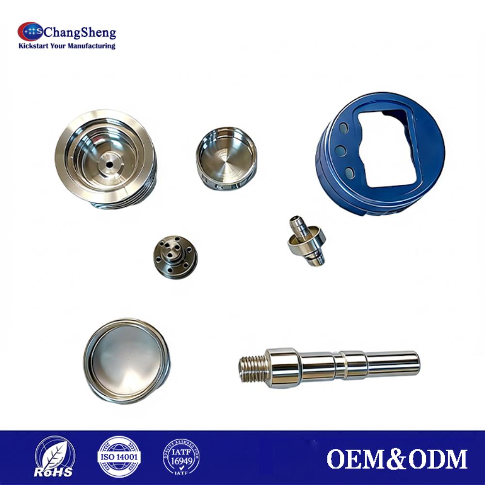 Custom Precision Cylindrical Knurled Metal Hardware Pieces High Tolerance Mechanical Engineering Service CNC Turning Milling