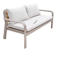 Ensemble de salon de jardin moderne et minimaliste en bambou, non pliable, sans coussin, pour patio, plage, hôtel, bord de piscine, balcon, chaise longue, villa