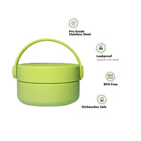 Vente en gros Conteneur à déjeuner étanche à haute capacité étanche monocouche Boîte à bento en acier inoxydable pour enfants
