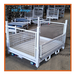 Cage de stockage mobile pliable avec roues, chariot en treillis métallique roulant pour la logistique, le picking et la manutention - Product Image 4