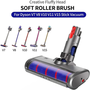 Brosse électrique turbo pour aspirateur <span class=keywords><strong>Dyson</strong></span>, embout de sol à rouleau souple avec lumière LED, réutilisable, pour V7-/G5 - Product Image 2