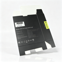 Boîte d'emballage en carton pliable et recyclable pour électronique personnalisée avec gaufrage et impression de logo sur mesure pour adaptateur de chargeur – Vente en gros