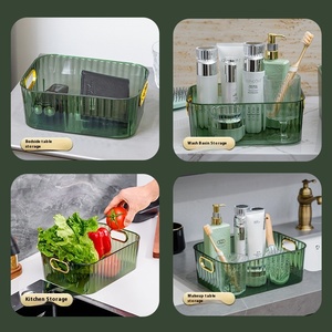 Ánh Sáng Sang Trọng Hiện Đại Máy Tính Để Bàn Hộp Lưu Trữ Trong Suốt Acrylic Nhựa Đồ Lặt Vặt Lưu Trữ Giỏ Bàn Hoàn Thiện Hộp Lưu Trữ - Product Image 4