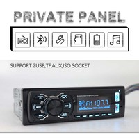 Reproductor multimedia con controlador de MP3 para coche manual LCD de un solo Din con USB aux SD BT 1 DIN radio para coche