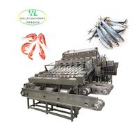 Nieuwe Hotsale Commerciële Automatische Zeevruchten Sorteermachine SUS304 RVS Hoge Capaciteit Motorlager Koploze Garnalen