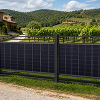 Clôture solaire bifaciale à structure verticale, montage facile, haute stabilité, clôture de jardin solaire