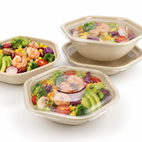Boîte alimentaire jetable biodégradable et compostable en pulpe de bagasse de canne à sucre pour repas et plats à emporter