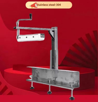Machine à crêpes semi-automatique 220V avec support à manivelle, pour pâte à crêpes/pain/tortilla/empanada/samosa, avec racloir intégré