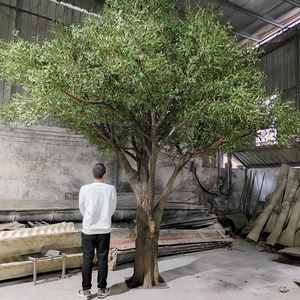 Gran árbol artificial de olivo de plástico para exteriores con sombra, imitación de olivo grande - Product Image 3