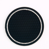 Bling Car Cup Untersetzer Anti-Rutsch-Silikon Runde Auto Interieur Car Cup Mat Universal Fahrzeug Interieur Zubehör für Frauen Mädchen