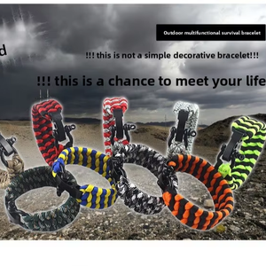Pulsera de Supervivencia para Campismo al Aire Libre, para Hombre, Escalada, Deporte, Cuerda de Paracaídas, Hebilla Ajustable, Pulseras de la Amistad Masculinas - Product Image 2