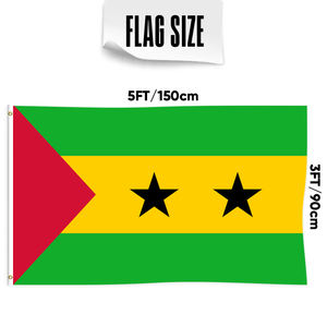 Drapeau national de Sao Tomé-et-Principe 3x5 pieds (90x150 cm) en polyester, drapeaux de pays d'Afrique de l'Ouest, Bandeira De Sao Tomé E Principe - Product Image 3
