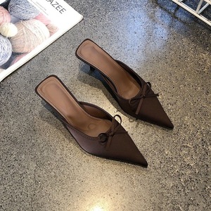 Nouvelle Collection 2025 – Mules à Bout Pointu et Nœud pour <span class=keywords><strong>Femme</strong></span>, <span class=keywords><strong>Talon</strong></span> Fin, Sandales Élégantes pour Soirée - Product Image 4