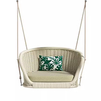Fauteuil à bascule d'extérieur et d'intérieur pour chambre, pour adultes et enfants, fauteuil suspendu en bambou pour balcon, cour et maison, style célébrité internet