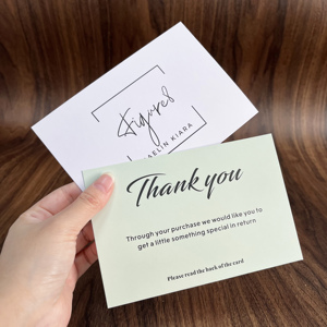 Tarjetas de Agradecimiento Impresas a Todo Color al por Mayor, Tarjetas de Inserción para Marcas de Ropa, Tarjetas de Agradecimiento para Paquetes de Compras - Product Image 2