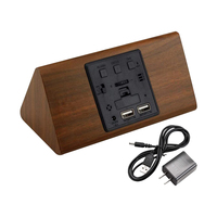 Einstellbare Helligkeit und Sprach steuerung Prime LED Holz Wecker Schreibtisch Tisch Dreieck Uhr mit Zeit temperatur
