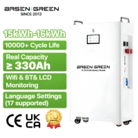 Basen Green 48v 230ah 314ah 330ah Lifepo4 Pil Paketi, 5kw 10kw 16kw 51v Pil Duvara Monte Güç Duvarı Depolama Sistemi Eu için