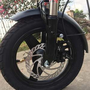 Rueda de 14x2.125 pulgadas de acero de alto carbono plegable 12 Ah/48 V electrónico 48 V batería de litio bicicleta eléctrica motor de cubo trasero 7 Ah XQS - Product Image 5