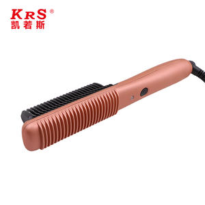 Ceramic <strong>Hair</strong> Straightener Brush Portable <strong>Hair</strong> Straightener Brush 2 in 1 Professional Hot Heating <strong>Hair</strong> Comb Brush - Product Image 5
