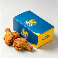 Boîte à emporter pour poulet frit, personnalisable, jetable, imperméable, en kraft, écologique, emballage alimentaire pour restaurant, pour poulet frit