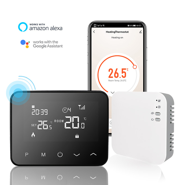 E-top WT-20 Wireless Programmable Heating/cooling Smart Thermostat Compatible with Tuya App