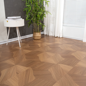 Plancher en bois composite renforcé <span class=keywords><strong>à</strong></span> motif de feuille de lotus, crème, chevrons, résistant <span class=keywords><strong>à</strong></span> l'eau, résistant <span class=keywords><strong>à</strong></span> l'usure, stratifié diamant pour la maison - Product Image 3