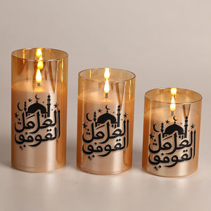 Lilin LED Kaca Berbahan Lilin Parafin Bertenaga Baterai untuk Dekorasi Festival Ramadhan Idul Fitri dari Matti - Product Image 5