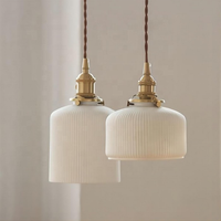 Lampe suspendue Simig Lighting vintage en laiton et céramique, décoration artistique pour chambre à coucher, style japonais créatif, petite lampe pour salon