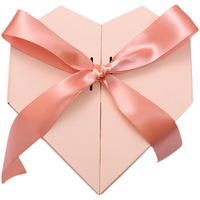 Boîte cadeau écologique réutilisable en forme de cœur pour mariage et Saint-Valentin avec emballage à rabat, boîte cosmétique tendance