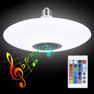 <span class=keywords><strong>Ampoule</strong></span> haut-parleur <span class=keywords><strong>Bluetooth</strong></span> 20W E27 RGB+Blanc, plafonnier <span class=keywords><strong>LED</strong></span> intelligent avec télécommande via application pour la maison - Product Image 6