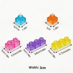 40PCS Soft Jelly Building Blocks - TPR Sensory Construction Toy for Kids Educational Play, Squishy <b>Fidget</b> & STEM Gift - Product Image 6
