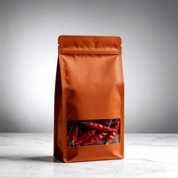 Sac Mylar mat imprimé sur mesure, feuille alu, zip anti-odeur, pour épices curcuma gingembre