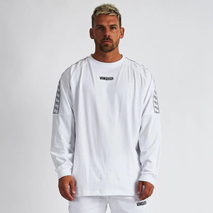 Muscles frères Logo populaire entraînement en plein air séchage rapide Fitness hommes lâche Casual manches longues t-shirts - Product Image 2