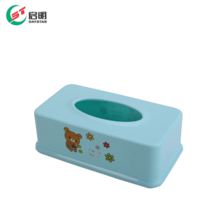 Boîte à mouchoirs en plastique, porte-mouchoirs moulé par injection en PP, distributeur de serviettes durable pour la maison et le bureau - Product Image 1