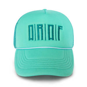 Gorra Trucker Transpirable de Moda, Color Verde Menta, Parte Delantera de Espuma, Parte Trasera de Malla, Bordado 3D, Ajustable, Unisex, para Ciclismo - Product Image 3